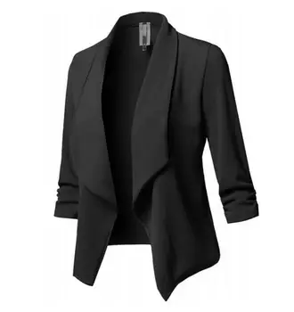 

Hot 2020 Casual Women jacket Coat Slim Long Sleeve Pleated Solid Wild