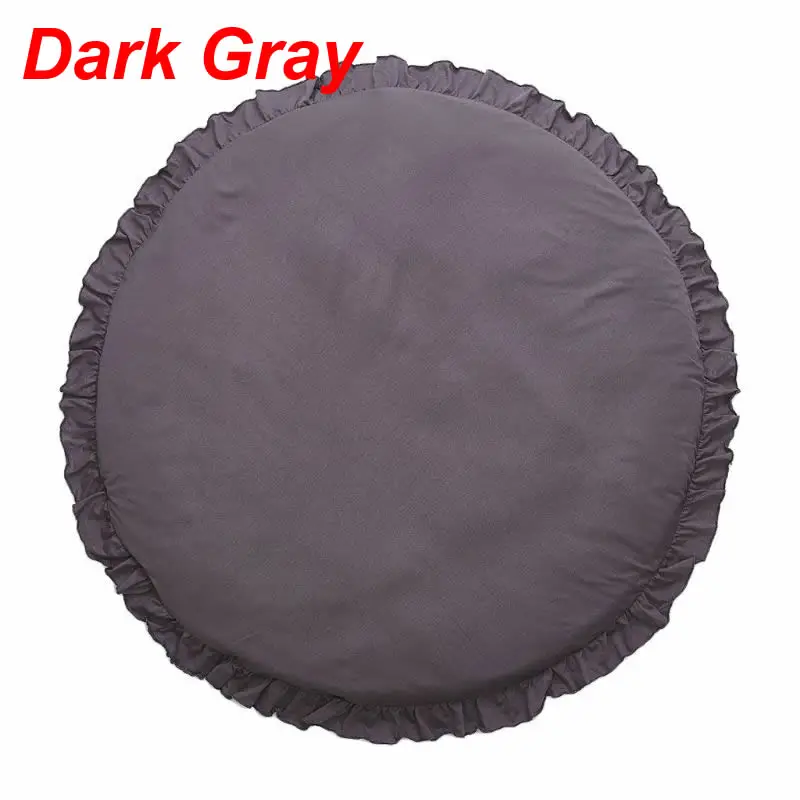 Dark Gray Скандинавские мягкие игровые коврики для новорожденных милые круглые детские коврики кружевные мягкие детские напольные игровые коврики для детской игровой комнаты коврик для ползания - Цвет: Dark Gray