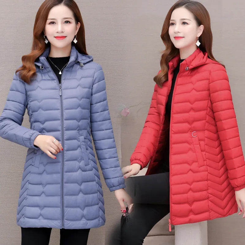 

2019 New Style Korean-style WOMEN'S Wear Slim Fit Thin off Season Cotton-padded Clothes Mid-length Cotton-padded Jacket Winter C