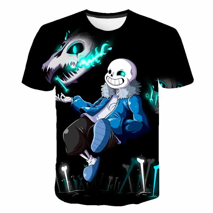 Новая игра Undertale Inktale Sans And Papyrus 3D футболка Скелет Brother Цитата унисекс Топы Детские