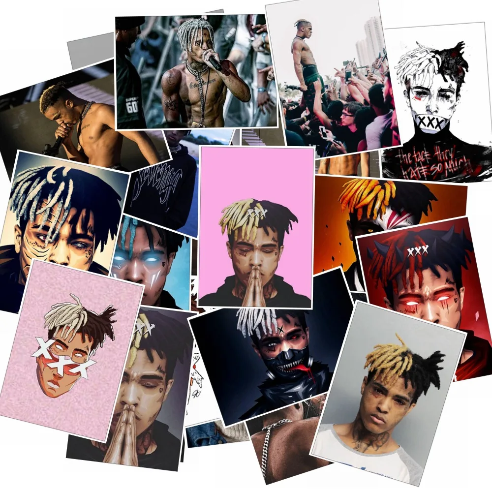 25 шт. Американский раппер звезда Xxxtentacion плакат стикер для ноутбука чемодан для скейтборда багаж Водонепроницаемая наклейка в стиле граффити игрушки