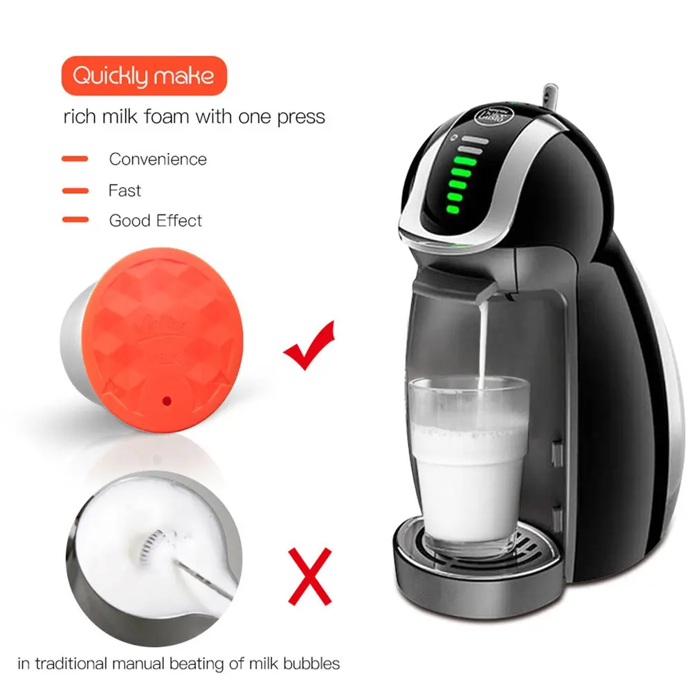 

Stainless steel Reusable Coffee Milk Capsule Filter Dripper Tamper Compatible with Dolce Gusto Coffee Machine