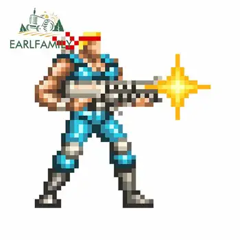 

EARLFAMILY 13cm x 12.9cm for Pixel Game Character Personality Decal Creative VAN Car Stickers Fashion DIY Hip Hop Anime Decals