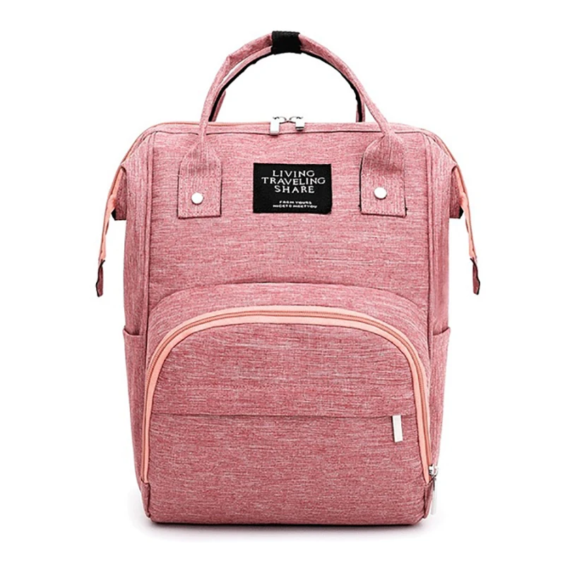 Fashion Backpack Knapsack Women Backpack Pure Color Teenager Backpack Female Bag Mochila Bagpack Shoulder Bag - Цвет: pink