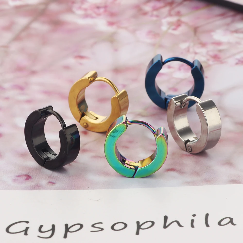 Stainless Steel Mens Womens Hoop Earrings Piercings Huggie Hypoallergenic  Unique Small Hoop Earrings for Men Huggie Earrings