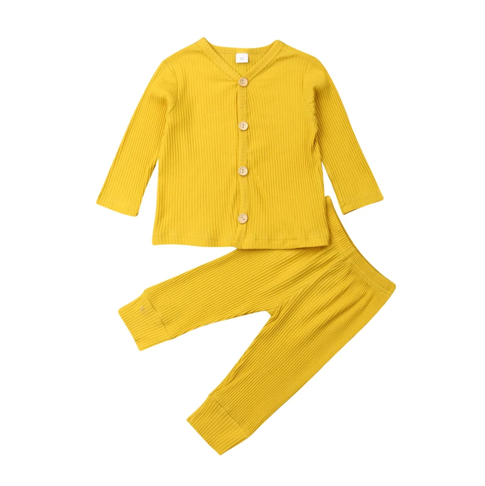 UK/вязаные топы с длинными рукавами для маленьких девочек и мальчиков, штаны, хлопковый осенний комплект одежды