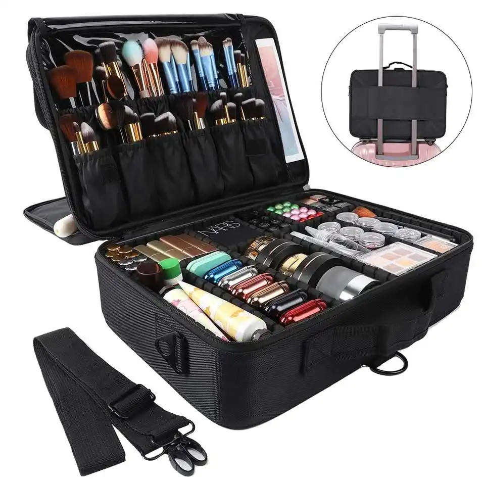 2023 New Professional Women Cosmetic Bag Large Capacity Travel Beauty Makeup  Case For Makeup Artist - AliExpress