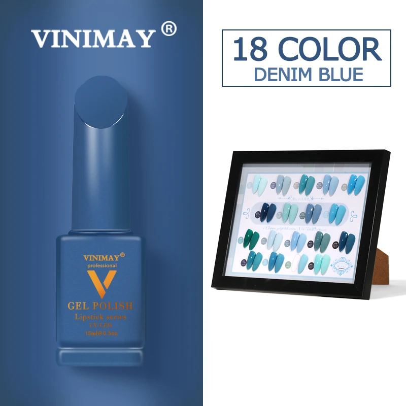 

VINIMAY Set Jeans Blue Gel Nail Polish Set Varnish Nail UV Soak Off Gellak Gelpolish Nail Primer Manicure Nails Gel Lacque