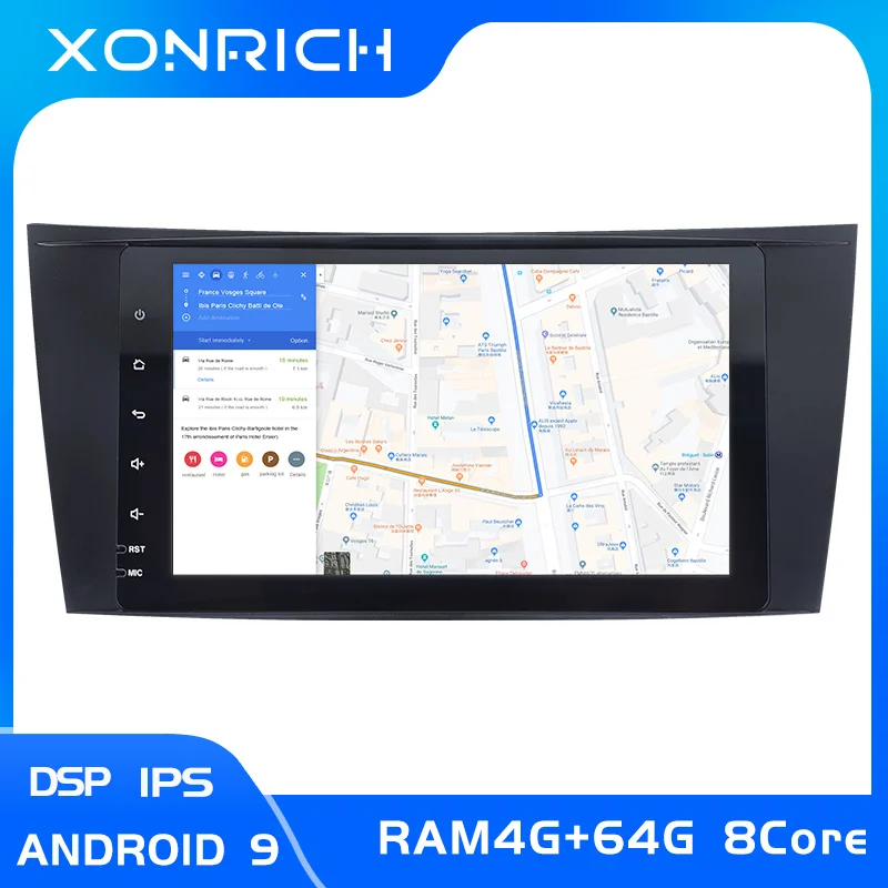 Ips DSP 4G 2 din Android 9,0 автомобильный радио мультимедиа для Mercedes Benz e-класс W211 E200 E220 E300 E350E240 E270 E280CLS класс W219