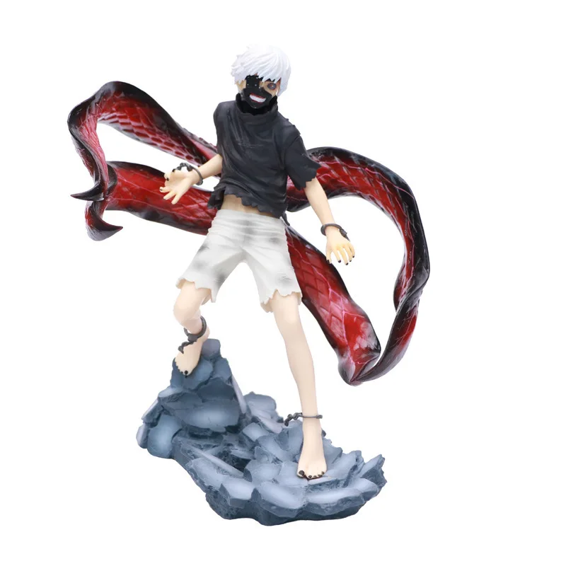 Аниме Токийский Гуль 22 см Kaneki Ken пробужденный вер. ПВХ фигурка Коллекционная