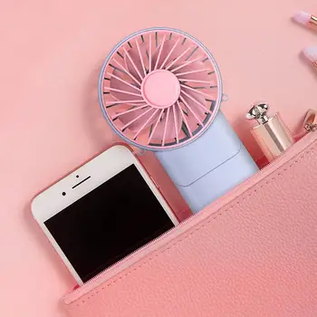 

Portable Handheld Folding USB Rechargeable Wearable Mute Desktop Cooling Fan