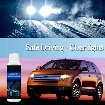 

Car Headlight Care Scratch Remover Auto Head Light Polishing Refurbishment 50ML/30ML/20ML Fluid Repair Cleaning Agent Sponge