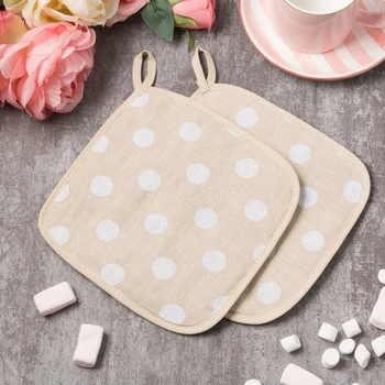 

Set "Ethel" Vanilla, Potholder 17x17x -2 pcs, matting