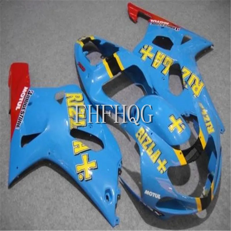 

Motorcycles Fairings Kit Fit For Suzuki GSXR600 GSXR750 GSXR 600 750 01 02 03 2001 2002 2003 ABS Plastic custom blue RIZLA
