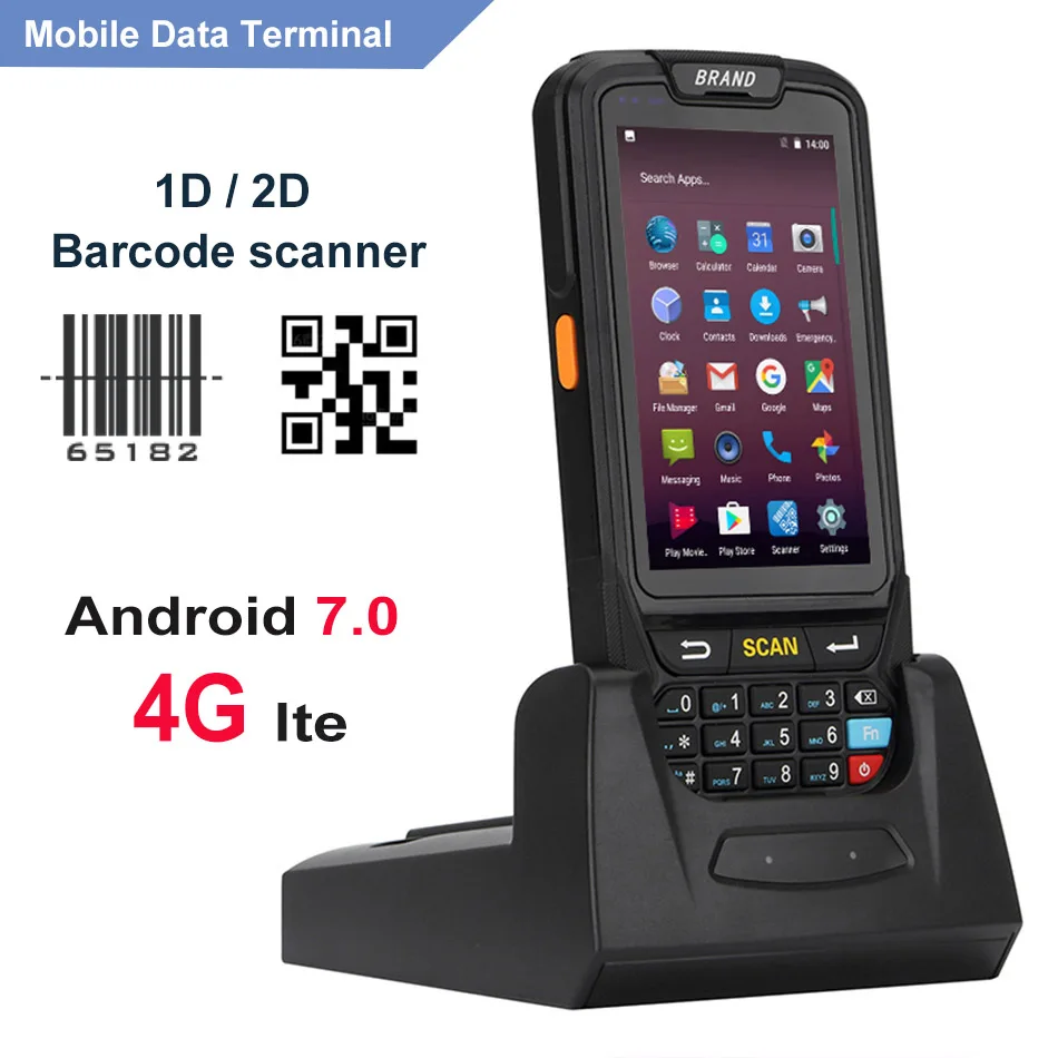 Беспроводной Смартфон с сенсорным экраном Wi-Fi 4G android 7 0 ручной мобильный PDA 1D