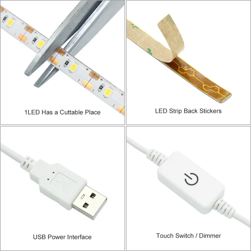 5M Водонепроницаемый макияж газа светильник шнура USB Память Dimm зеркальный 5V