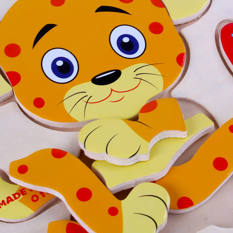 Маленький император Деревянный 3D маленький пазл 2-7 лет детский деревянный раннее образование детская развивающая игрушка