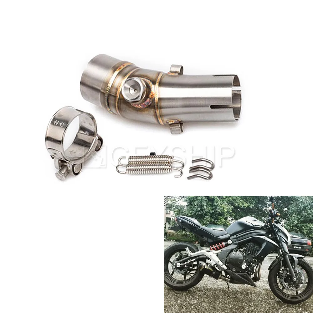 Выхлопная труба для мотоцикла средней связи для Kawasaki ER6N ER6F 2012 2013 мото выхлопная система Мотоцикл аксессуары для глушителя