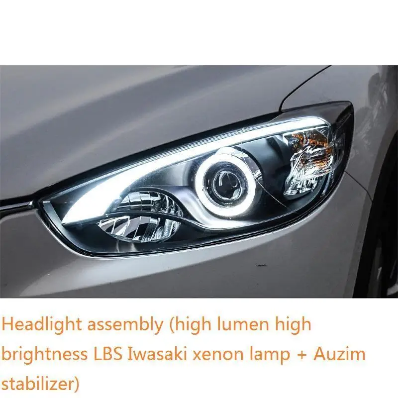 MODEL C Luces Para Автомобильные Боковые поворотные сигнальные лампы дневные светодиодные ходовые Drl фары автомобильные огни в сборе 17 18 для Mazda CX-5 - Цвет: MODEL C