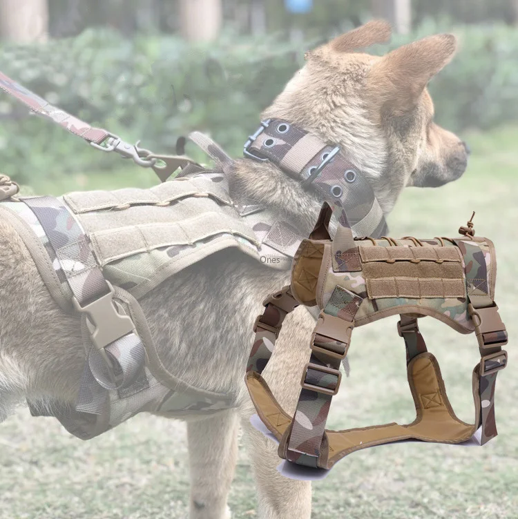 

Multifunctional Police Tactical Dog Vest Nylon Molle Hunting Pet Vest Outdoor Service Dog Harness