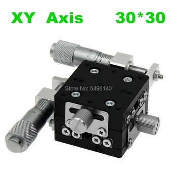 

XY Axis 30*30mm Trimming Station Manual Displacement Platform Linear Stage Sliding Table XY30 LY30 Cross Rail