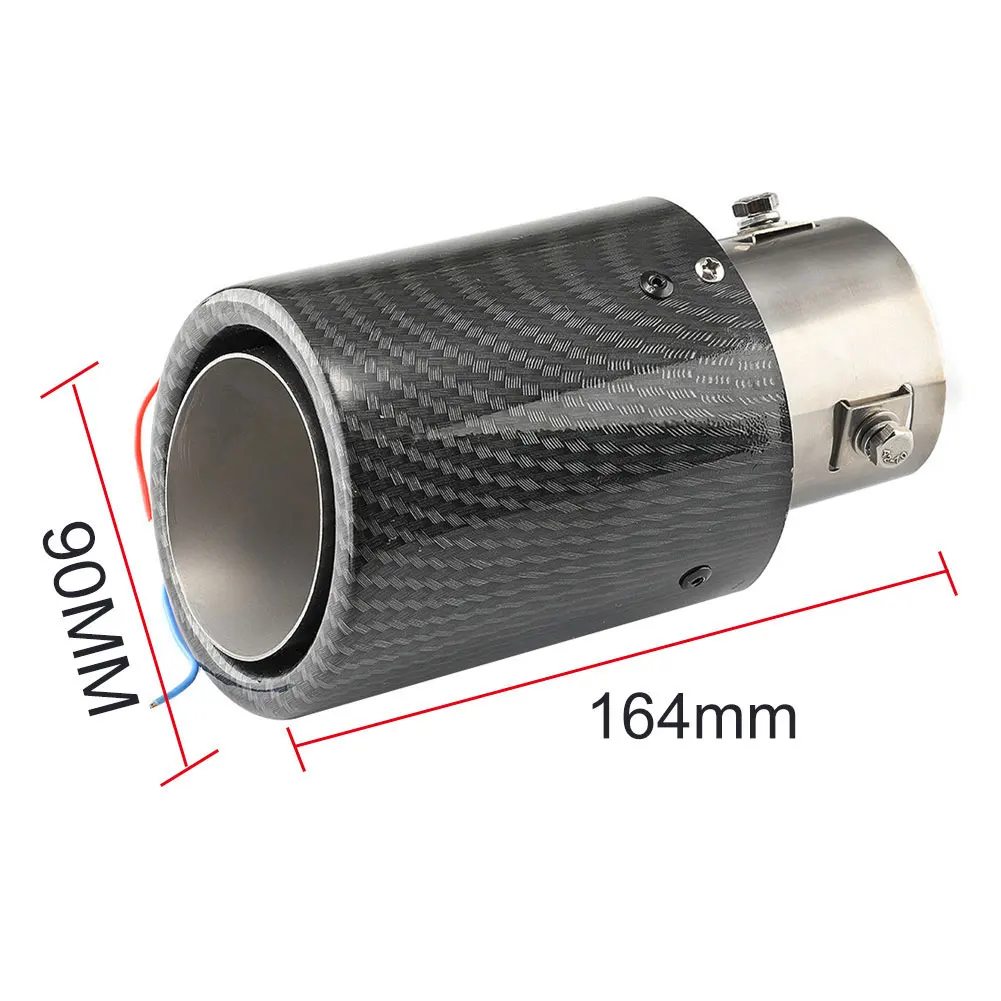 Универсальный автомобильный наконечник на глушетель выхлопной Карбон FiberPipe