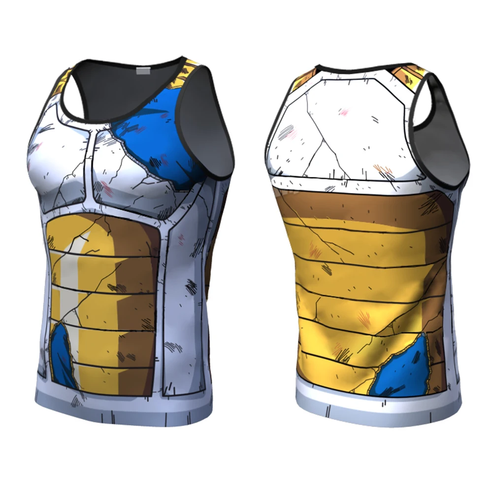 New Men O-Neck Tank Top Pure Color Cartoon Summer Vest Gym Muscle Bodybuilding Streetwear Sleeveless Shirt Workout Fitness Sport 5