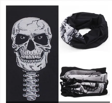 Outdoor Popular Skull Neck Bandanas Ring Multifunctional Seamless Tubular Magic Tube Scarf for Baby Kids Headband Hijab paul smith scarves