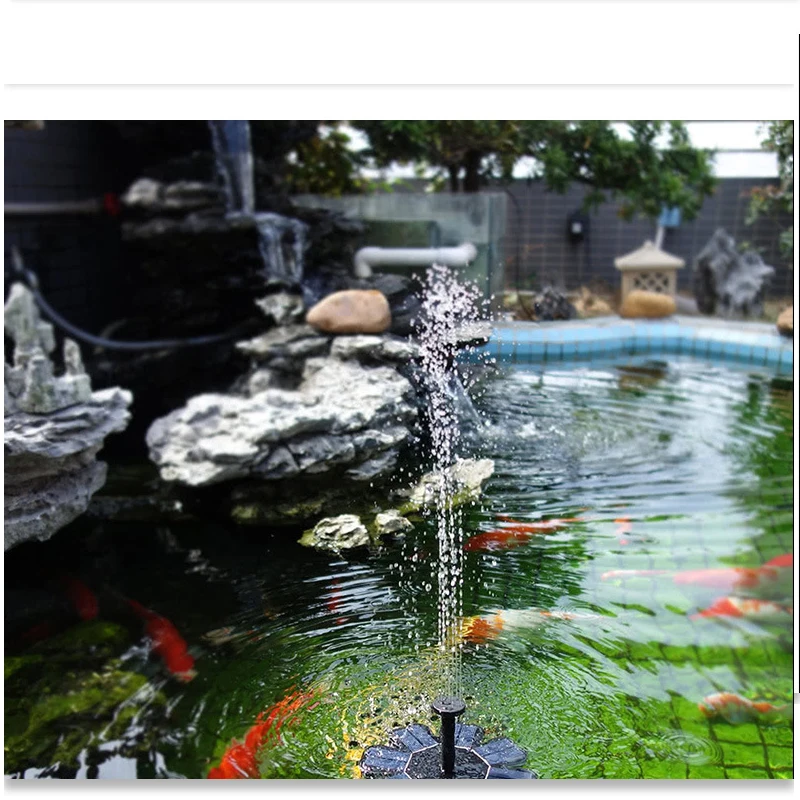 Солнечный фонтан вставляется в воду спрей плавающий спрей лепестки цветок подсолнечника Садовый пруд украшения птичья Ванна