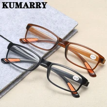 KUMARRY очки для чтения для мужчин/женщин высокое качество TR90 люксовый бренд Пресбиопия очки с 1,0+ 1,5+ 2,0+ 2,5+ 3,0+ 3,5+ 4,0