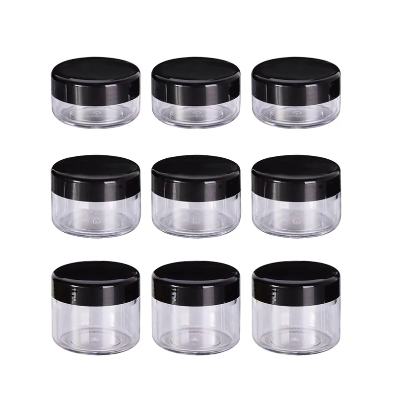 50pcs 10g/15g/ 20g Empty Sample Cosmetic Containers  With Screw Lid For Travel Storage, Eye Shadow /Nails/ Paint/ Jewelry  Jars