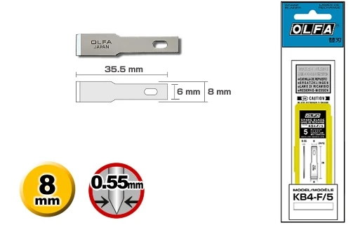 MADE IN JAPAN OLFA Chisel Art BladeCutter Knife KB4-F5 FOR OLFA AK-4