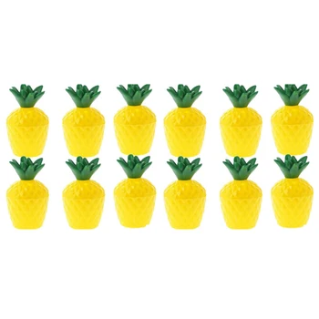 

12Pcs Tropical Pineapple Coconut Drinking Cup Fruit Shape Juice Cups Hawaiian Birthday Summer Beach Pool Party Decor