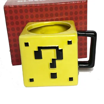 

Super Mario Bros Question Block 3D Ceramic Mug Cartoon Cup