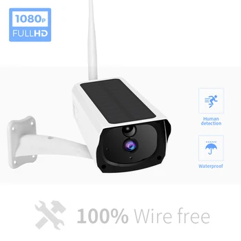 

1080P Solar Wifi Camera Outdoor 64G Wireless CCTV with Solar Panel PIR Human Tracking for ios Android Battery 5000mAh Waterproof