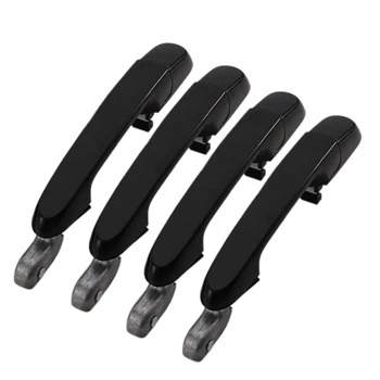 

4 Pcs Black Car Door Handle Front Rear LH RH Exterior Car Door Handle, for Hyundai Accent Dodge Attitude 2006-2011