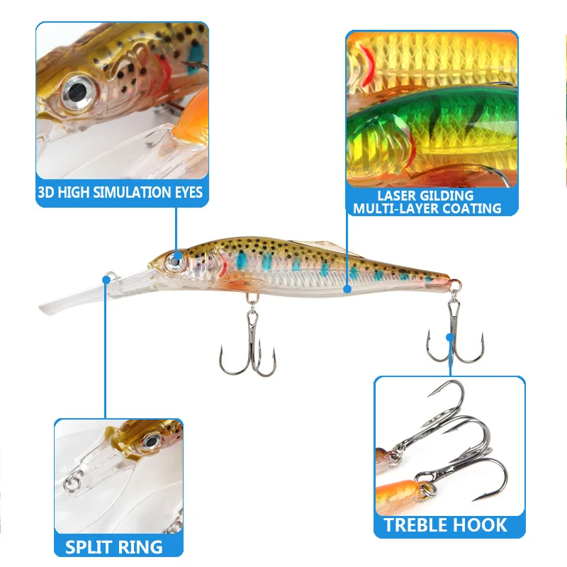 Рыболовная Приманка minnow 16 5 см/25 г Троллинг твердая приманка M056 isca искусственный