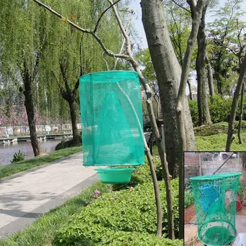 

1/2/3PCS Pest Control Reusable Hanging Fly Catcher Killer Flies Flytrap Cage Net Trap Garden Home Yard Supplies