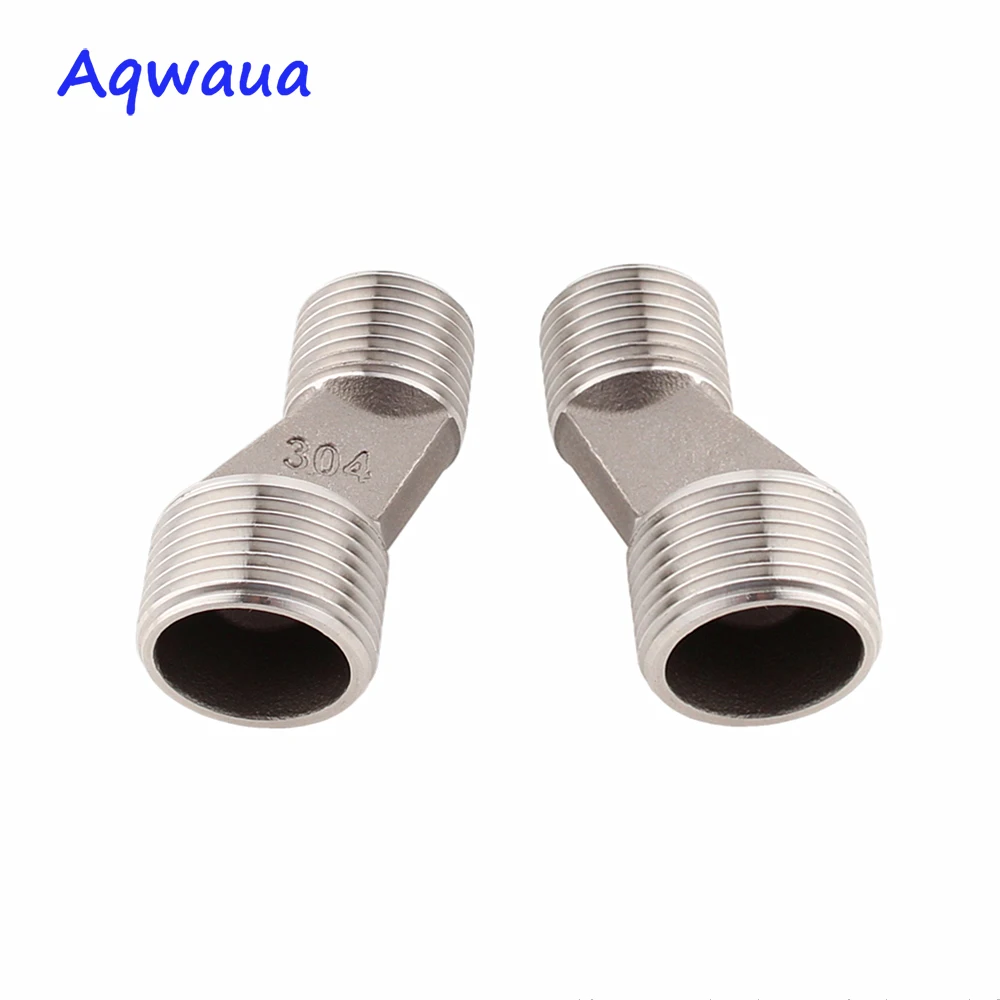 AqwauaShowerFaucetAdaptorSUS304StainlessSteelWallMountedWidthAdjustableforMixer