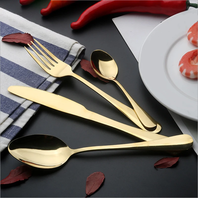 1 Set Stainless Steel Cutlery Restaurant Meal Fork Dessert Cake Western Spoon Tableware