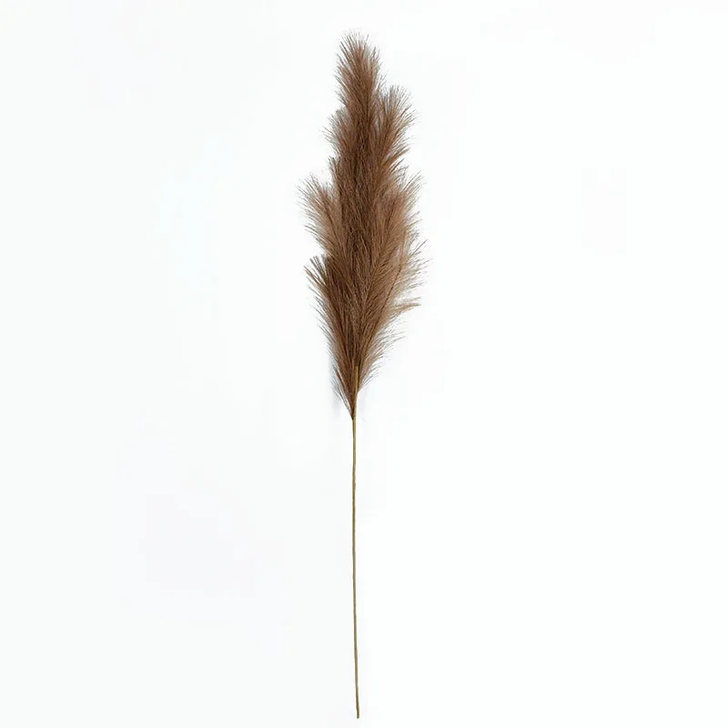 1Pcs 120cm Artificial Reed Flower Bouquet Plume Pampas Grass Dried Flowers For Home Room Decor Wedding Birthday Party Supplies