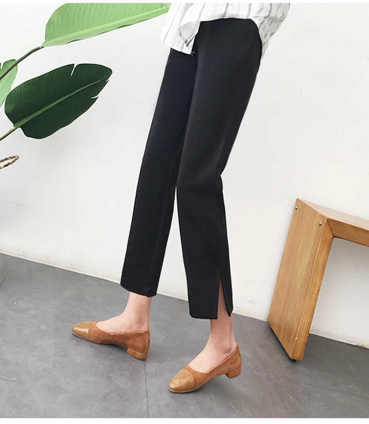 KarSaNy Women Trousers Office High Waisted Womens Straight Pants Capri Autumn Elastic Waist vintage pants For Women 2020 Autumn