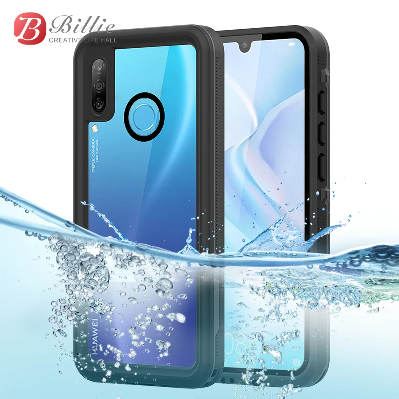 

Waterproof Case For Huawei P30lite Swimming Diving Outdoor Shockproof Case for nova 4e Transparent 360 Full Protection Cover