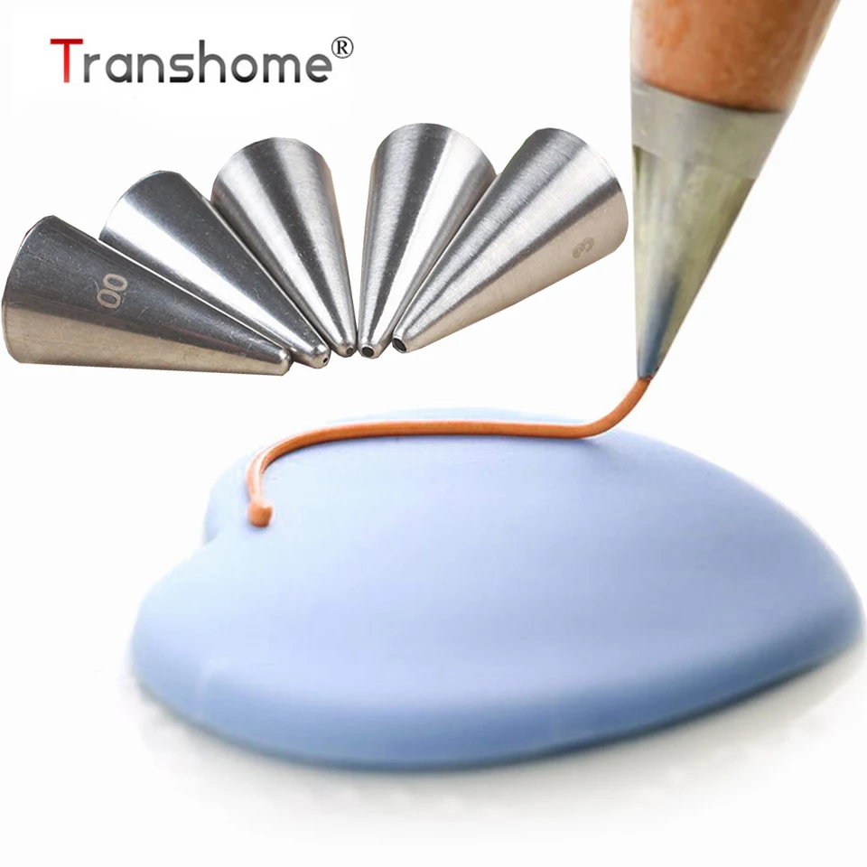 Transhome маленькие круглые насадки для обледенения 5 шт. кондитерские письма