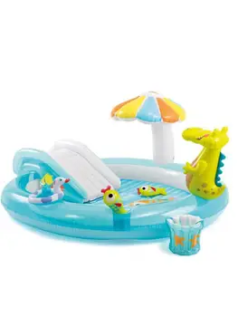 

Inflatable Swimming Pool Thickened Safe Baby Paddling Pool Toy with Repair Patch for Summer Water Fun