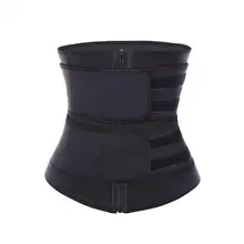 

Women Latex Corset Zip Tummy Control Underbust Waist Trainer Slimming Underwear Shapewear Body Shaper Waist Cincher with 2 Belts