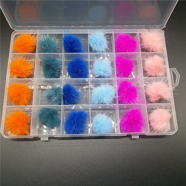 Soft Nail Poms Fluffy Plush Ball Nail Charms Pom Fur Balls Detachable Magnetic Acrylic Tips Jewelry Decorations Ornament Tool W