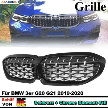 

MagicKit Black+Chrome Diamond Grills Fit For BMW 3 Series G20 Saloon 2019-2020 51138072085 BIG PROMOTION DE STOCK