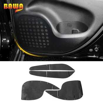 

BAWA Automotive Interior Stickers for Grand Cherokee Carbon Fiber Door Anti-kick Stickers for Jeep Grand Cherokee 2011+