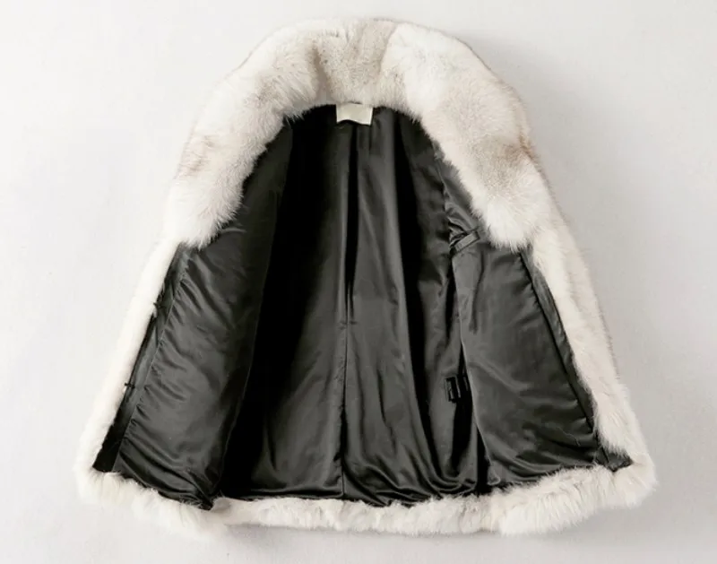 Роскошное пальто с лисьим мехом, Мужская зимняя модная однотонная куртка-помпон из натурального меха, Мужская брендовая Толстая
